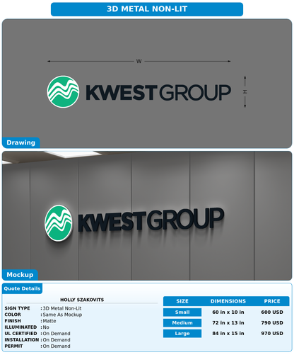 CUSTOM MOCKUP SIGN FOR Holly Szakovits