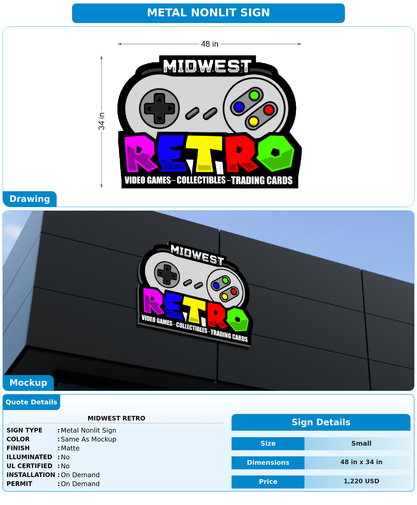 CUSTOM MOCKUP SIGN FOR Midwest Retro