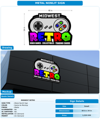 CUSTOM MOCKUP SIGN FOR Midwest Retro