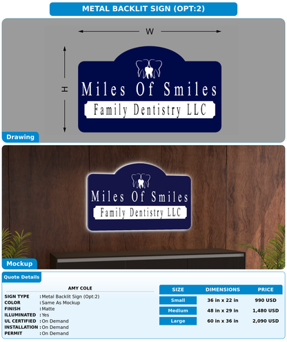 CUSTOM MOCKUP SIGN FOR Amy Cole