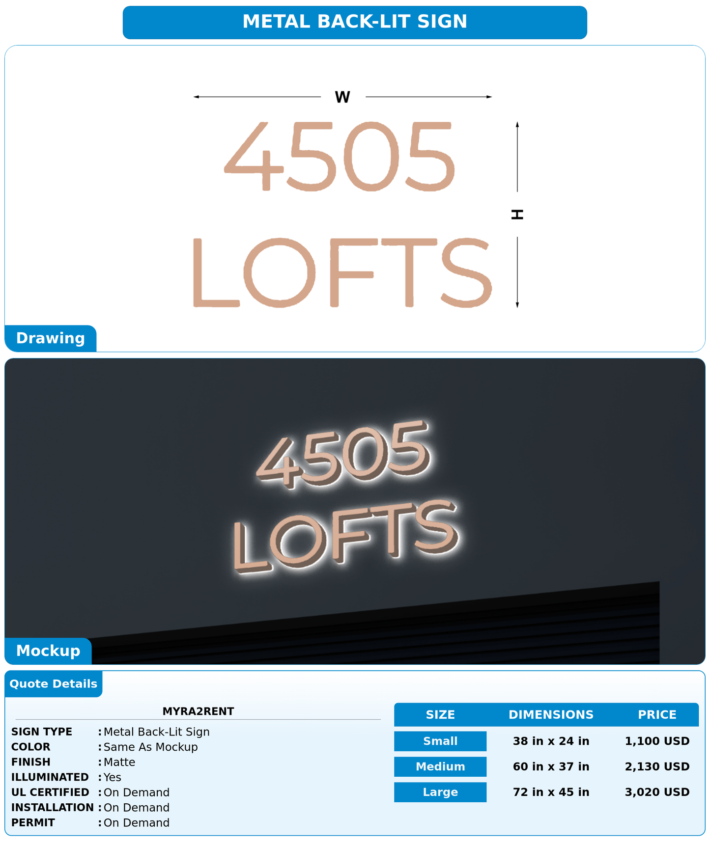 CUSTOM MOCKUP SIGN FOR myra2rent