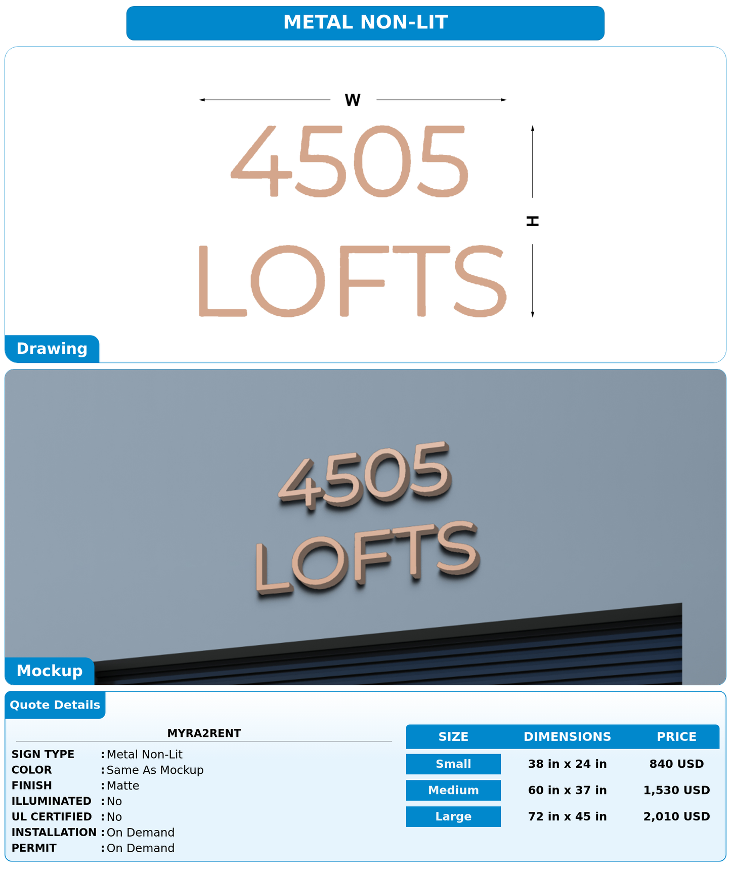 CUSTOM MOCKUP SIGN FOR myra2rent