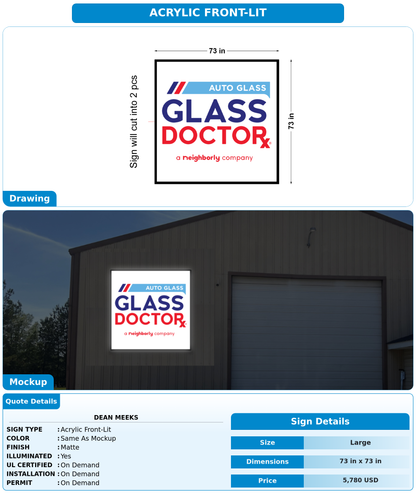 CUSTOM MOCKUP SIGN FOR Dean Meeks