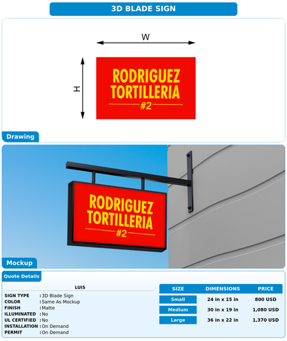 CUSTOM MOCKUP SIGN FOR Luis