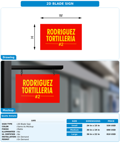 CUSTOM MOCKUP SIGN FOR Luis