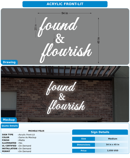 CUSTOM MOCKUP SIGN FOR Michele Felix