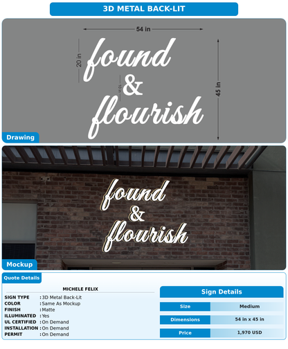 CUSTOM MOCKUP SIGN FOR Michele Felix