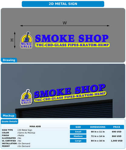 CUSTOM MOCKUP SIGN FOR Mina Adib