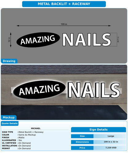 CUSTOM MOCKUP SIGN FOR Michael