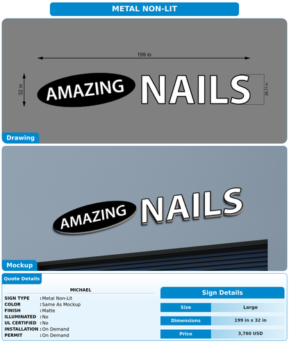 CUSTOM MOCKUP SIGN FOR Michael