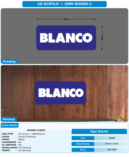 CUSTOM MOCKUP SIGN FOR Amanda Flores