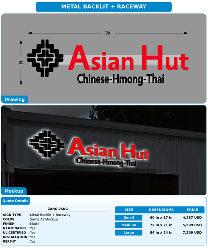 CUSTOM MOCKUP SIGN FOR zang Vang