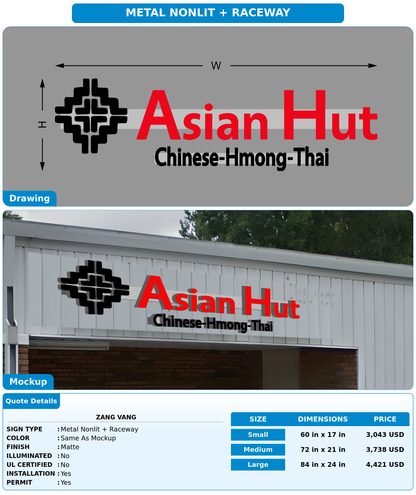 CUSTOM MOCKUP SIGN FOR zang Vang