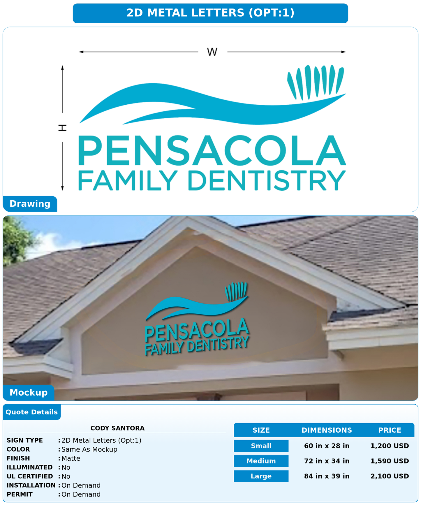 CUSTOM MOCKUP SIGN FOR Cody Santora