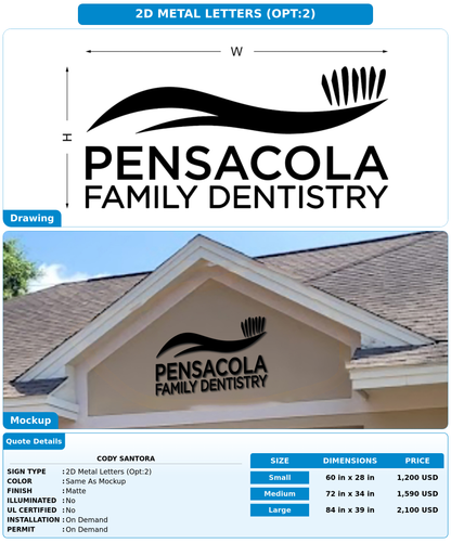 CUSTOM MOCKUP SIGN FOR Cody Santora