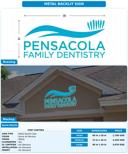 CUSTOM MOCKUP SIGN FOR Cody Santora