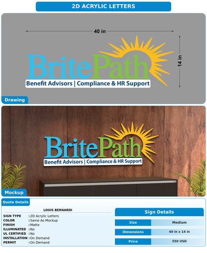 CUSTOM MOCKUP SIGN FOR Louis bernardi