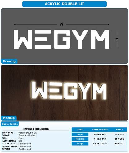 CUSTOM MOCKUP SIGN FOR Kameron Kicklighter