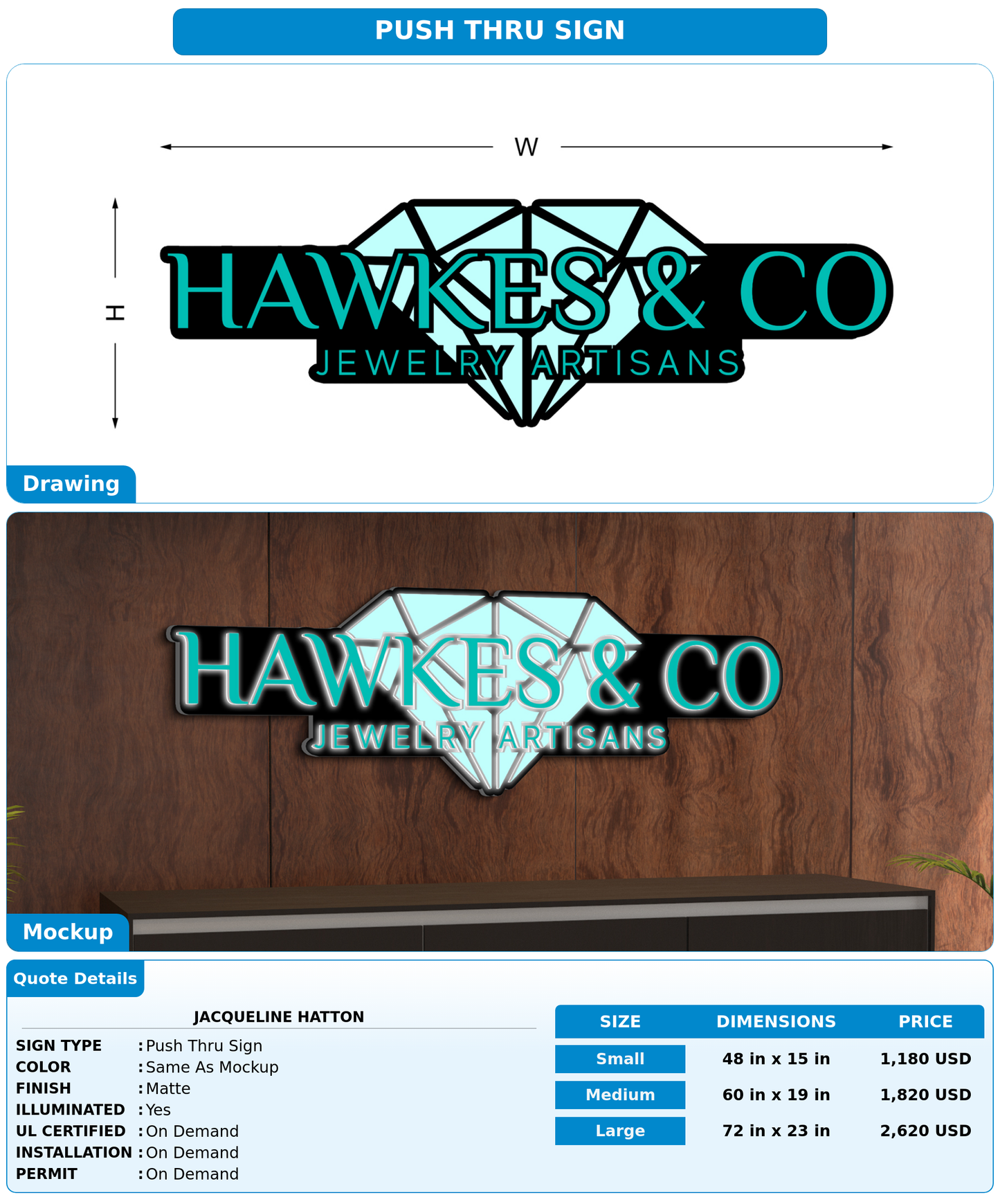 CUSTOM MOCKUP SIGN FOR Jacqueline Hatton