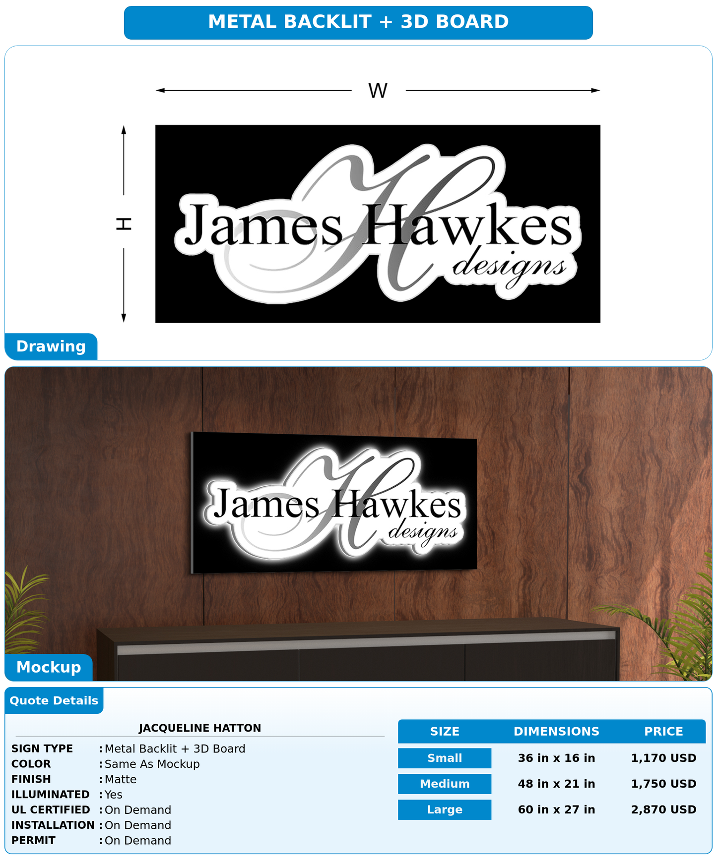 CUSTOM MOCKUP SIGN FOR Jacqueline Hatton