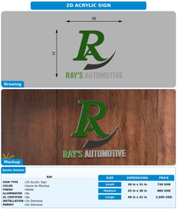 CUSTOM MOCKUP SIGN FOR Ray