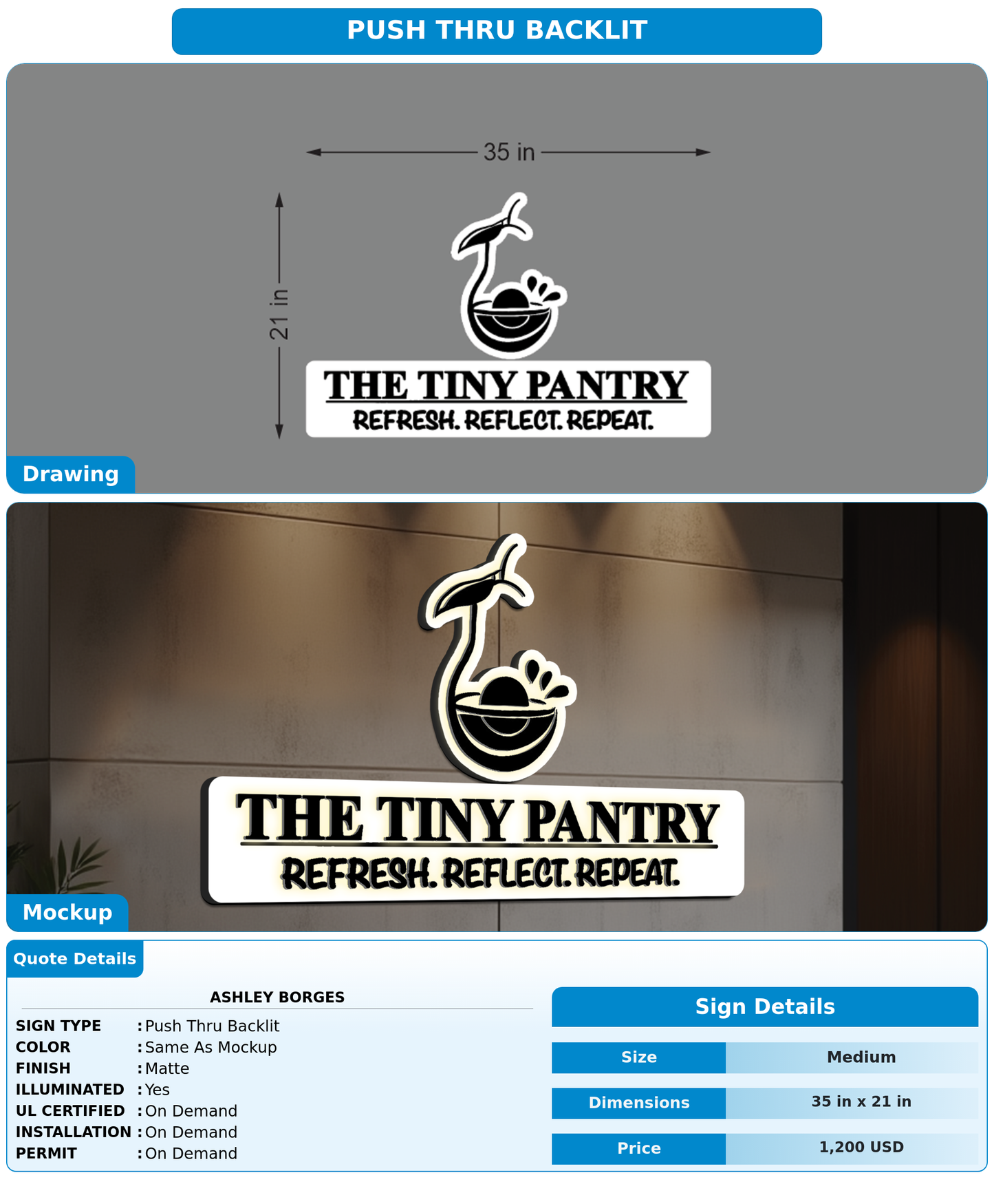 CUSTOM MOCKUP SIGN FOR Ashley Borges