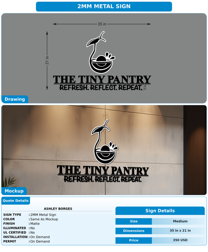CUSTOM MOCKUP SIGN FOR Ashley Borges