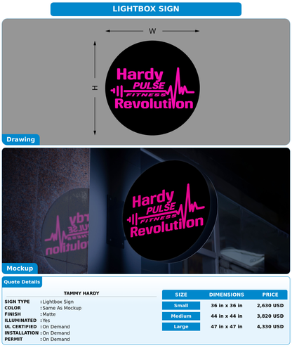 CUSTOM MOCKUP SIGN FOR Tammy Hardy