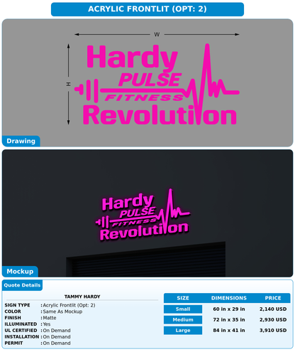CUSTOM MOCKUP SIGN FOR Tammy Hardy