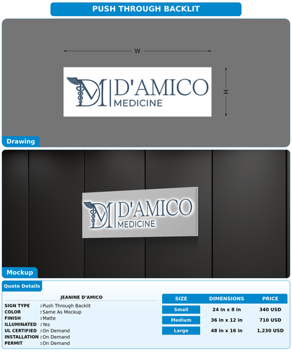 CUSTOM MOCKUP SIGN FOR Jeanine D’Amico
