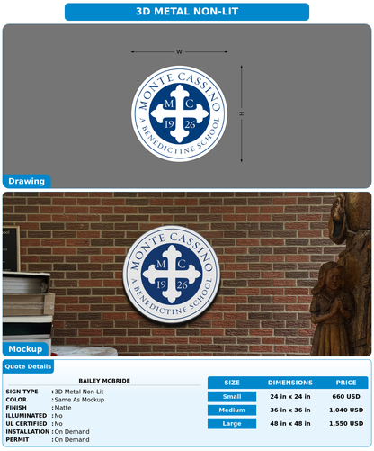 CUSTOM MOCKUP SIGN FOR Bailey McBride