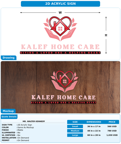 CUSTOM MOCKUP SIGN FOR Mr. Walter Kennedy