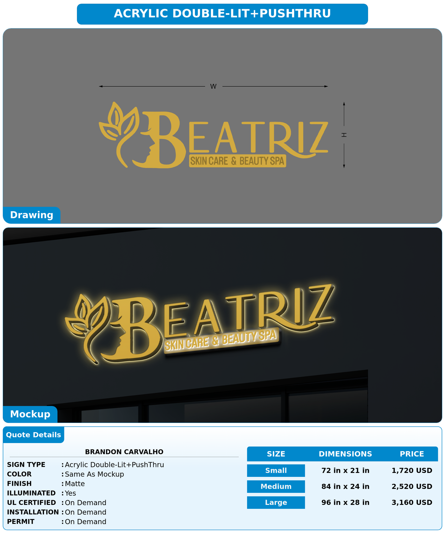 CUSTOM MOCKUP SIGN FOR Brandon Carvalho
