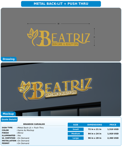 CUSTOM MOCKUP SIGN FOR Brandon Carvalho