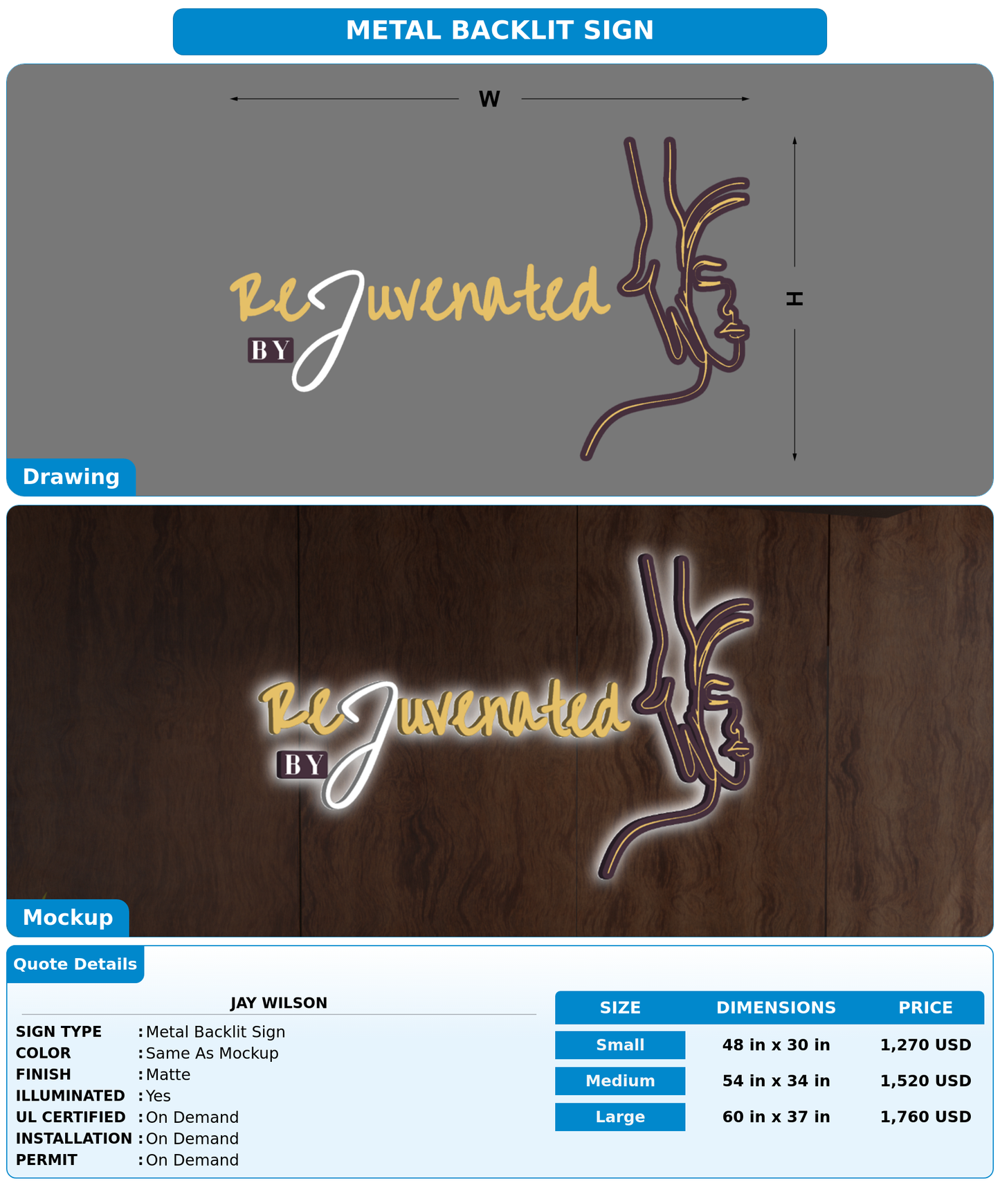 CUSTOM MOCKUP SIGN FOR Jay Wilson