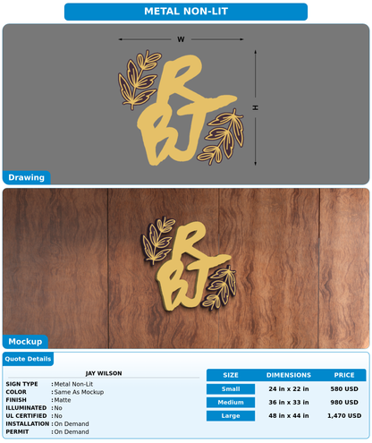 CUSTOM MOCKUP SIGN FOR Jay Wilson
