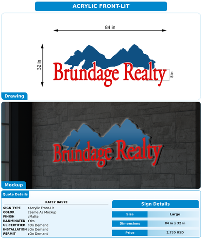 CUSTOM MOCKUP SIGN FOR Katey Basye