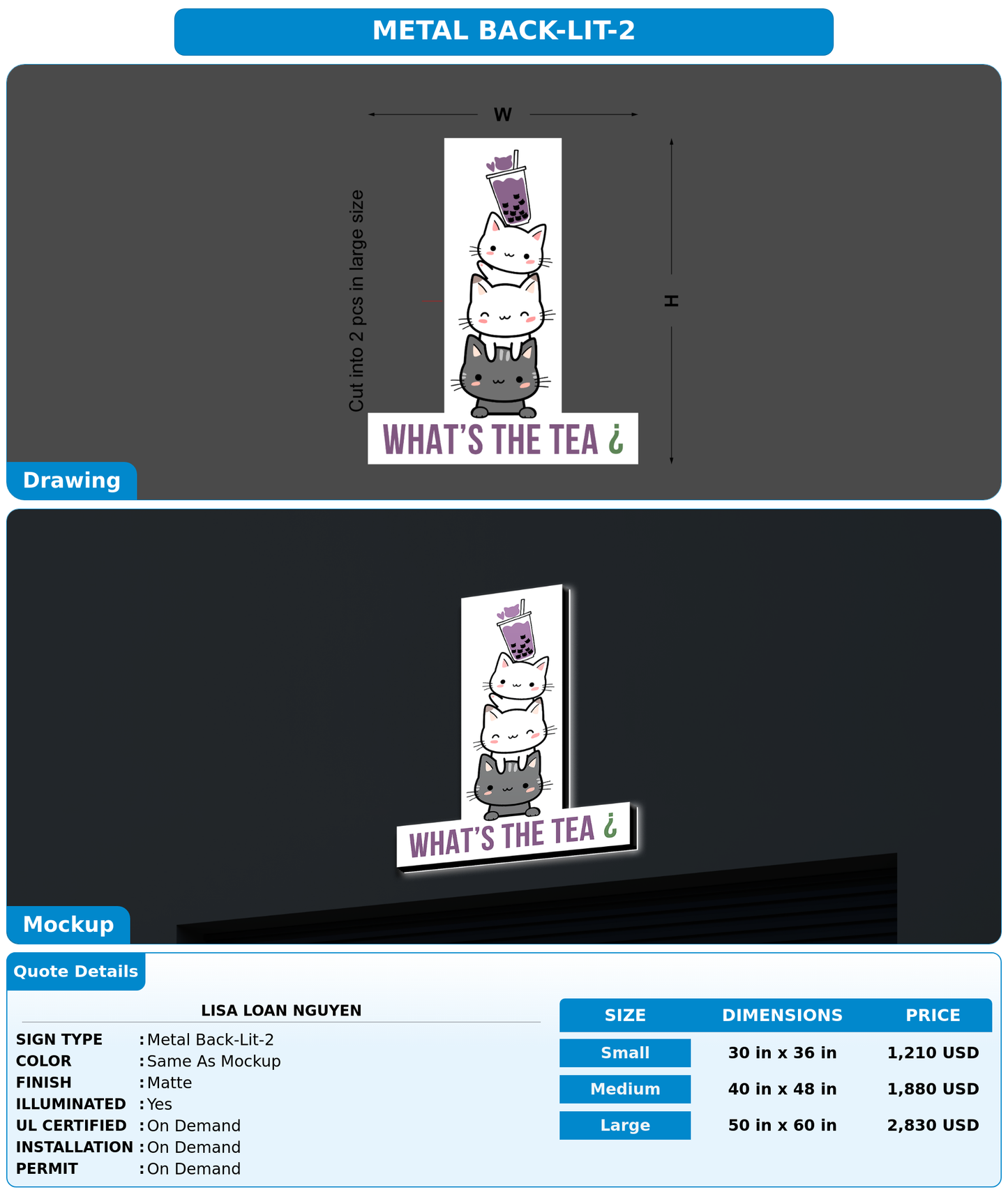 CUSTOM MOCKUP SIGN FOR Lisa Loan Nguyen