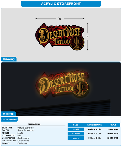 CUSTOM MOCKUP SIGN FOR Rich Ochoa