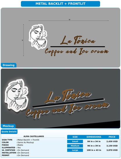 CUSTOM MOCKUP SIGN FOR Alma Castellanos