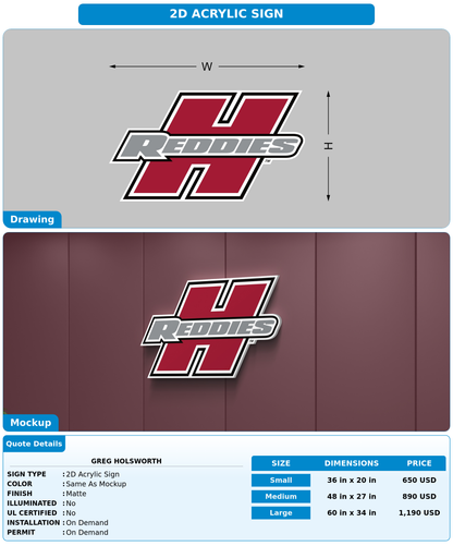 CUSTOM MOCKUP SIGN FOR Greg Holsworth