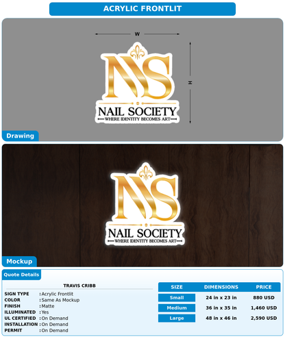 CUSTOM MOCKUP SIGN FOR travis cribb