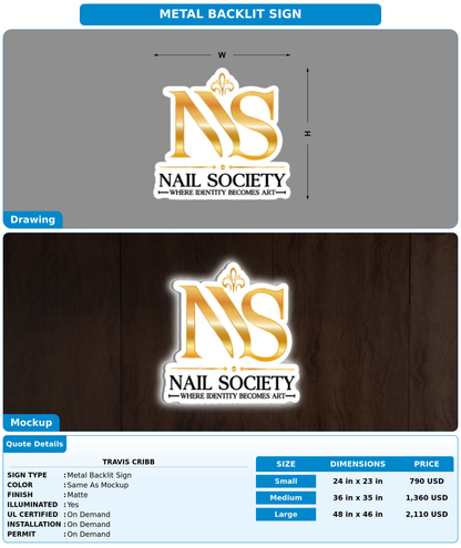CUSTOM MOCKUP SIGN FOR travis cribb