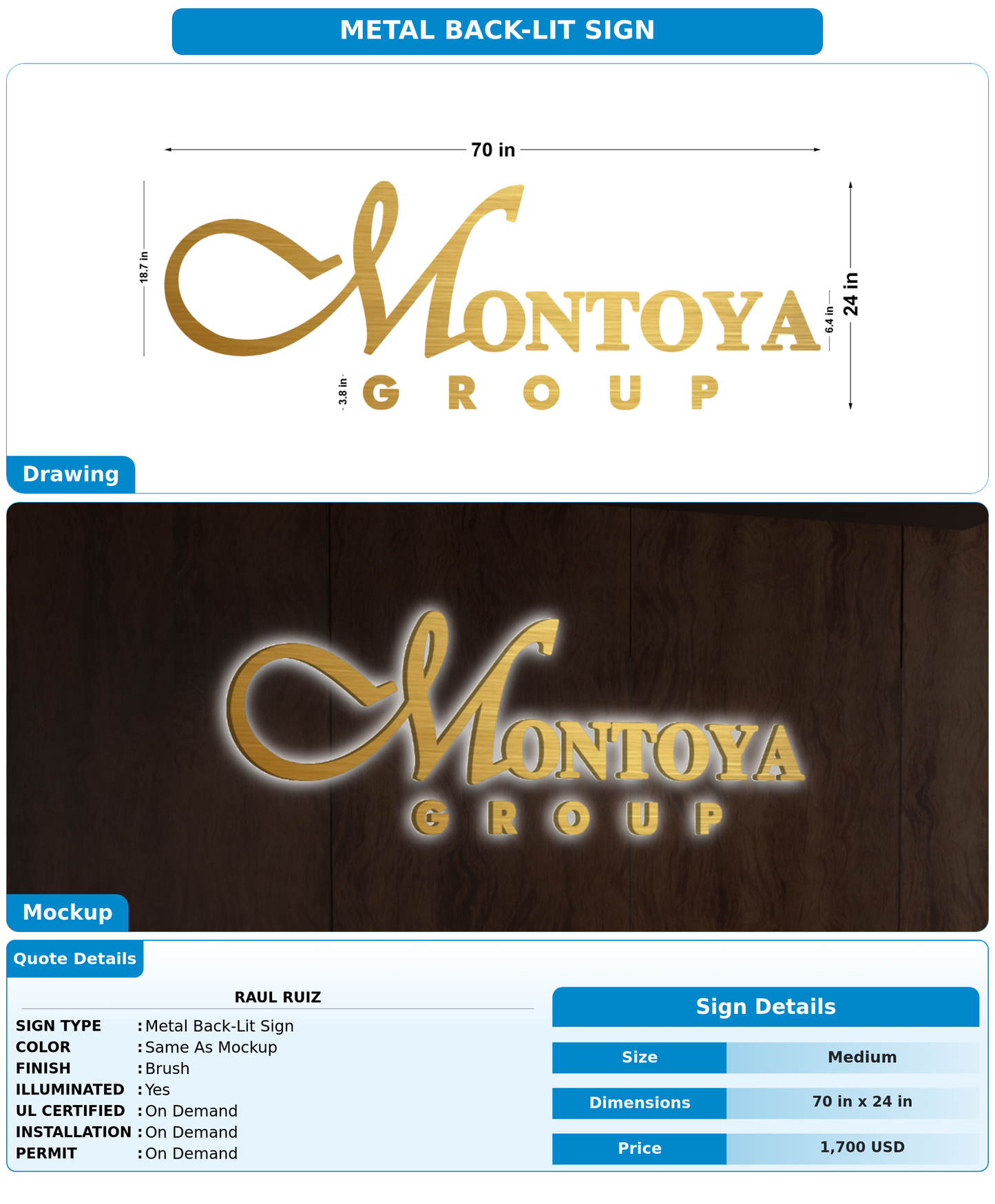 CUSTOM MOCKUP SIGN FOR Raul Ruiz