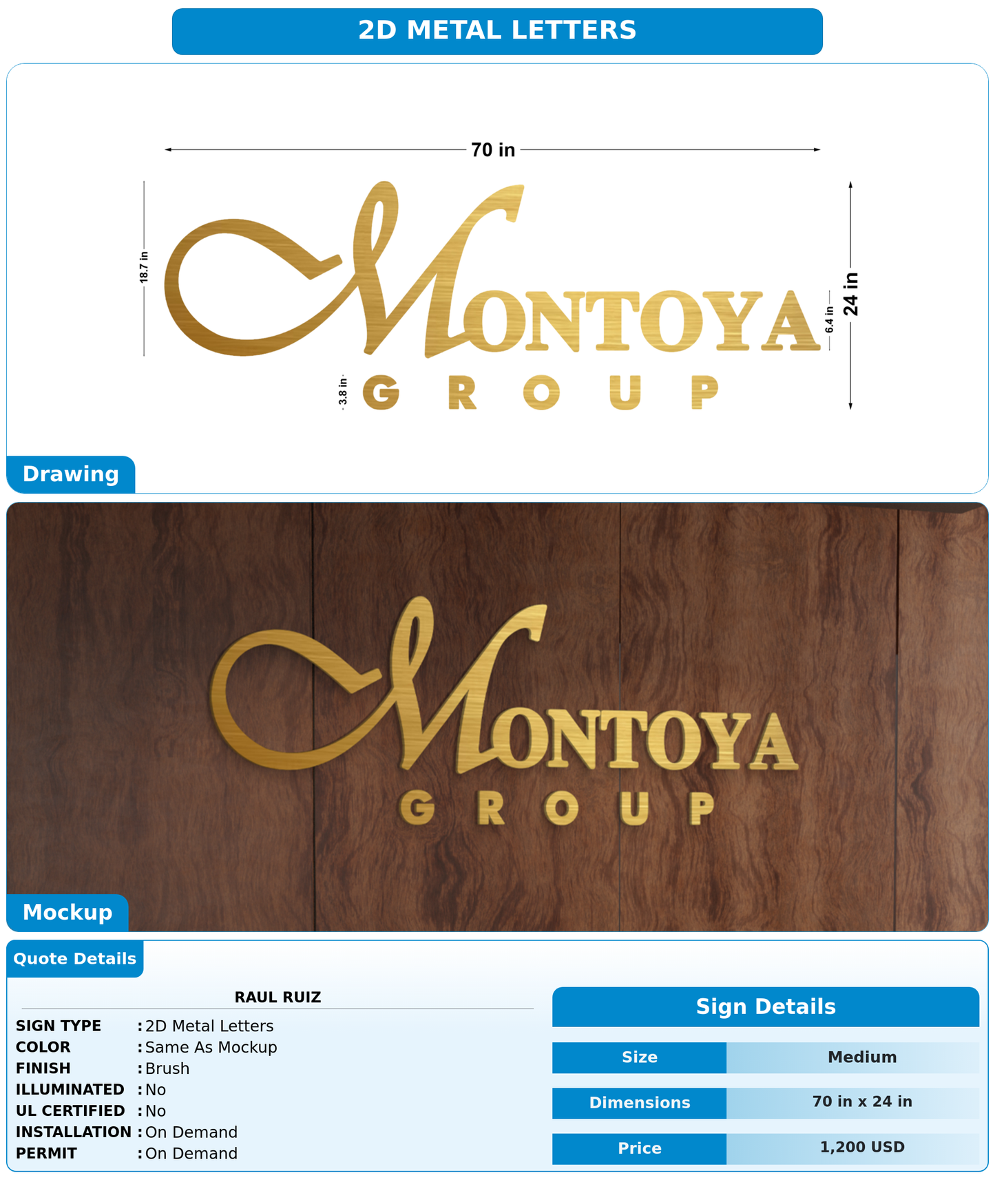 CUSTOM MOCKUP SIGN FOR Raul Ruiz