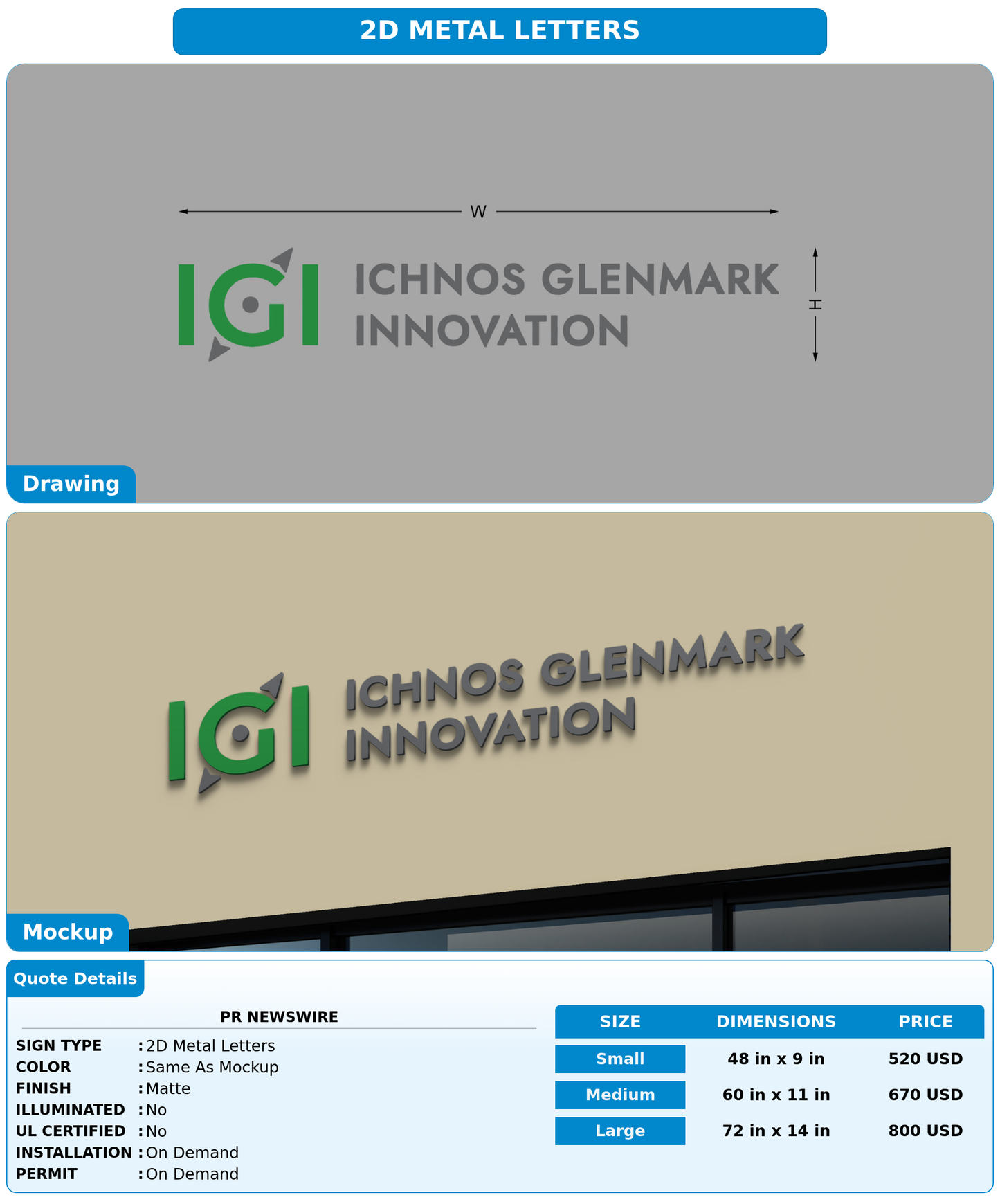CUSTOM MOCKUP SIGN FOR PR NewsWire