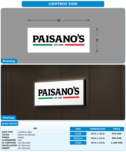 CUSTOM MOCKUP SIGN FOR Joe