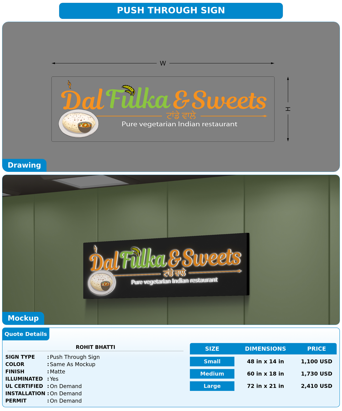 CUSTOM MOCKUP SIGN FOR Rohit Bhatti