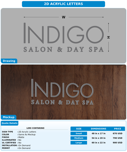 CUSTOM MOCKUP SIGN FOR Lori Contarino
