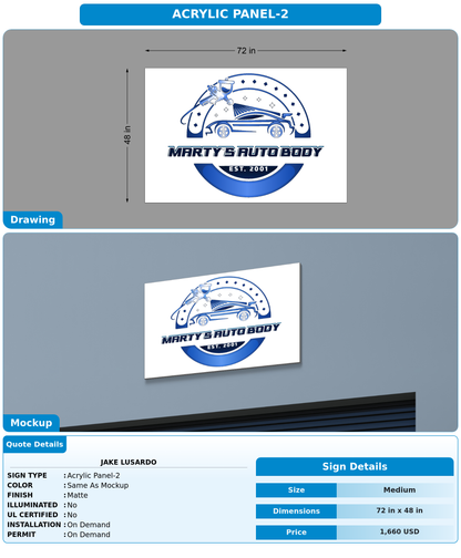 CUSTOM MOCKUP SIGN FOR Jake Lusardo